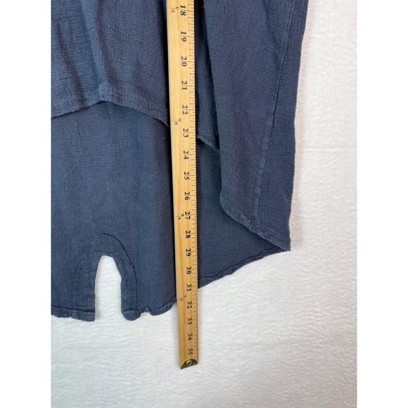 TINA‎ Stephens Linen Cotton Oversized Hooded Tunic Top Split Back Italy One Size - Picture 11 of 11